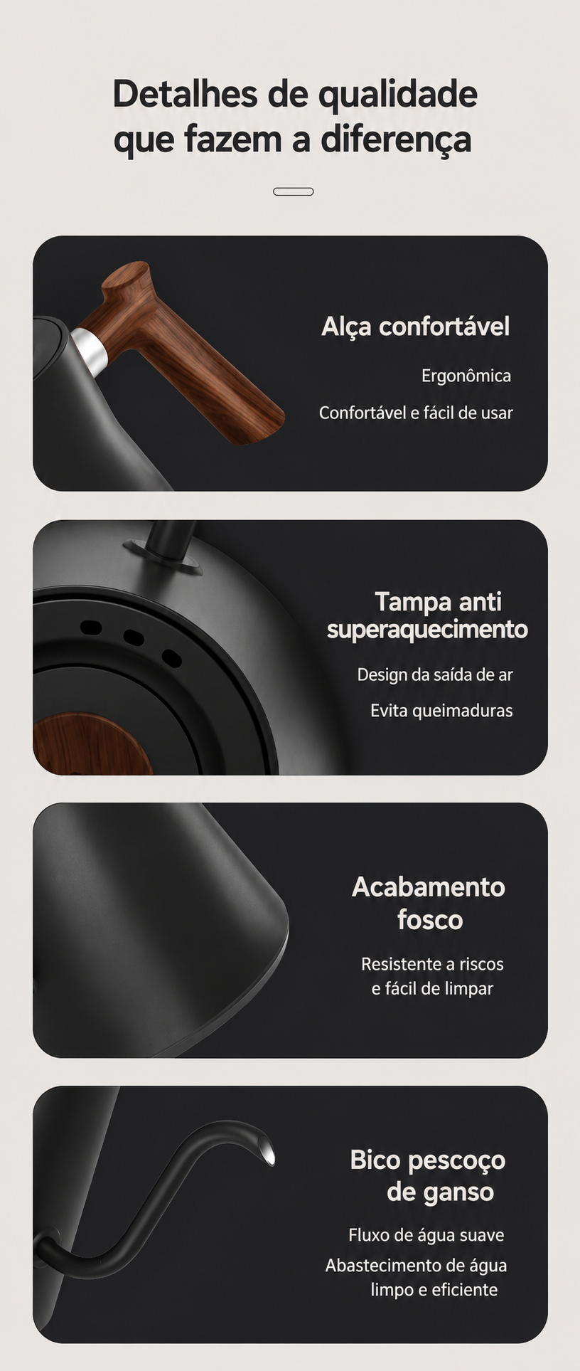 BaristaFlow™ Pro | Chaleira Elétrica Inteligente 900ml