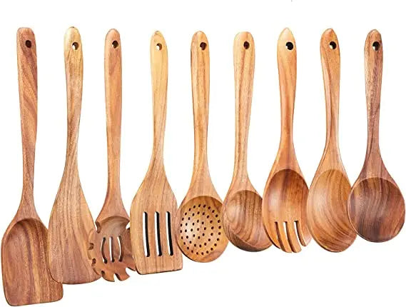 Teak Chef™ | Kit Premium de Utensílios em Madeira