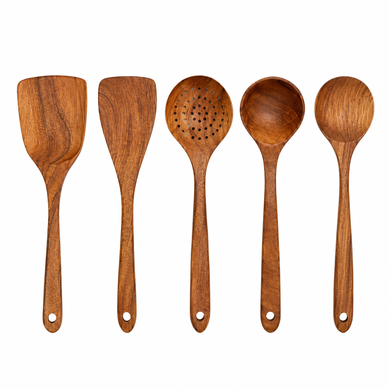 Teak Chef™ | Kit Premium de Utensílios em Madeira