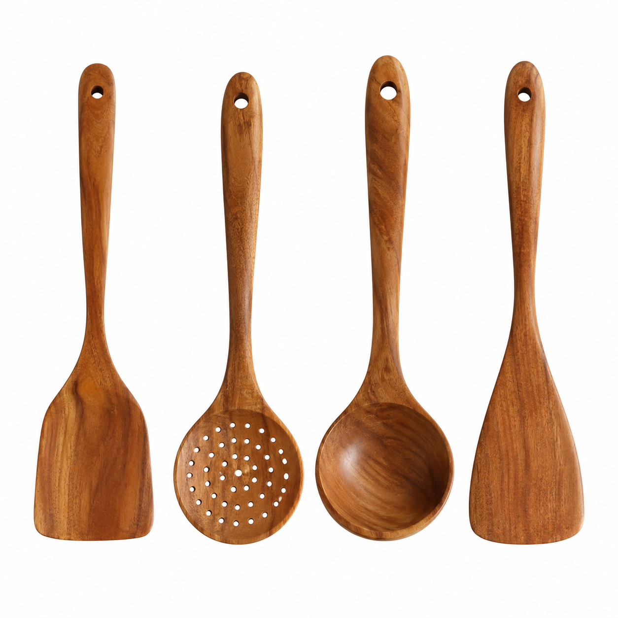 Teak Chef™ | Kit Premium de Utensílios em Madeira