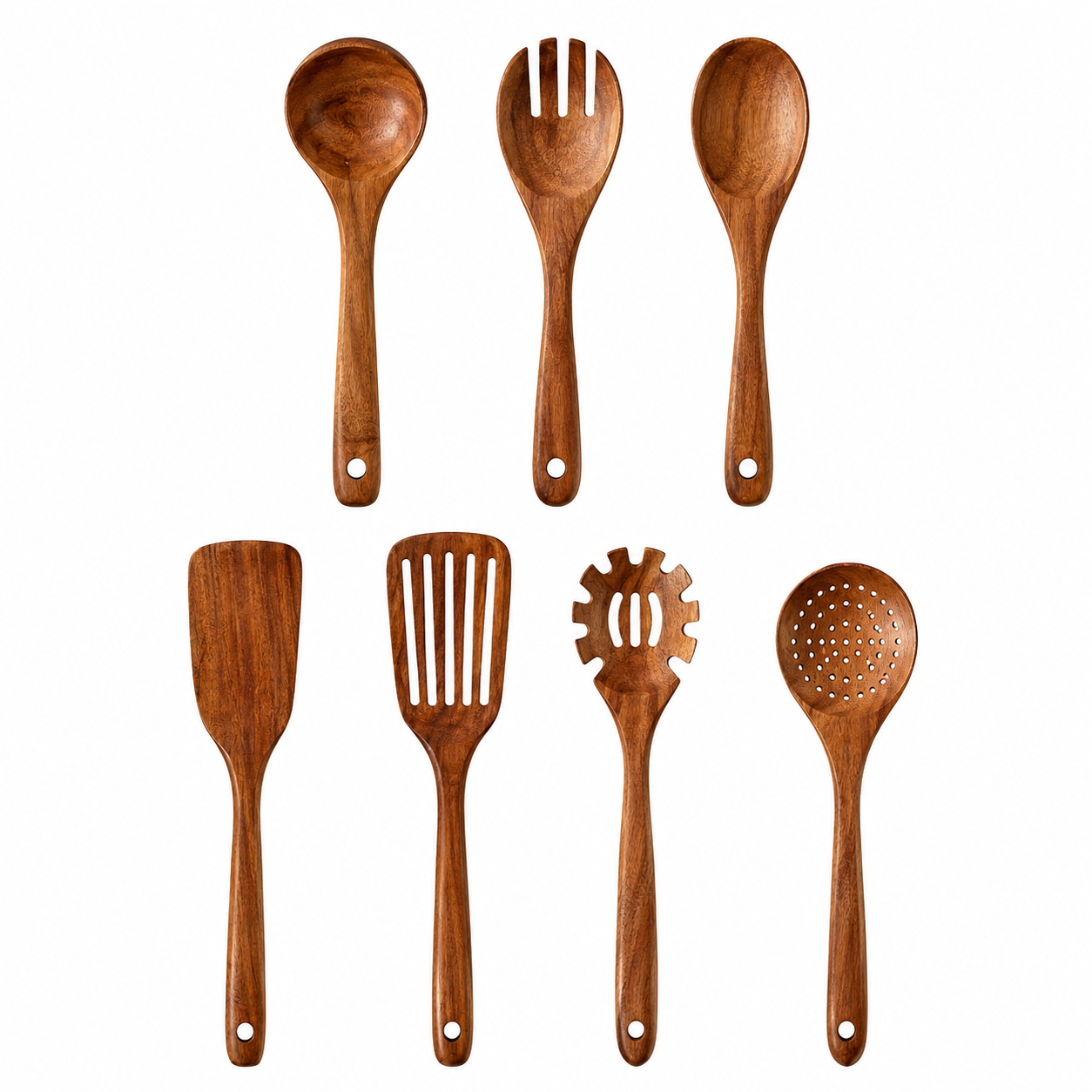 Teak Chef™ | Kit Premium de Utensílios em Madeira