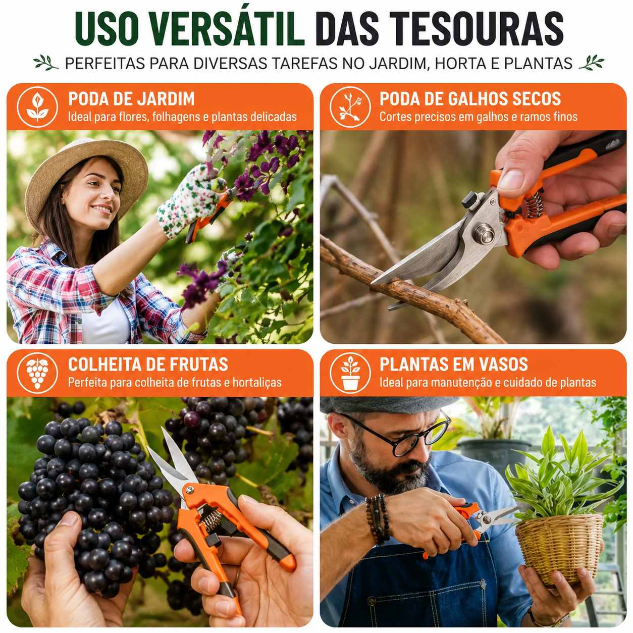 GardenPro™ | Kit Completo de Tesouras para Jardinagem