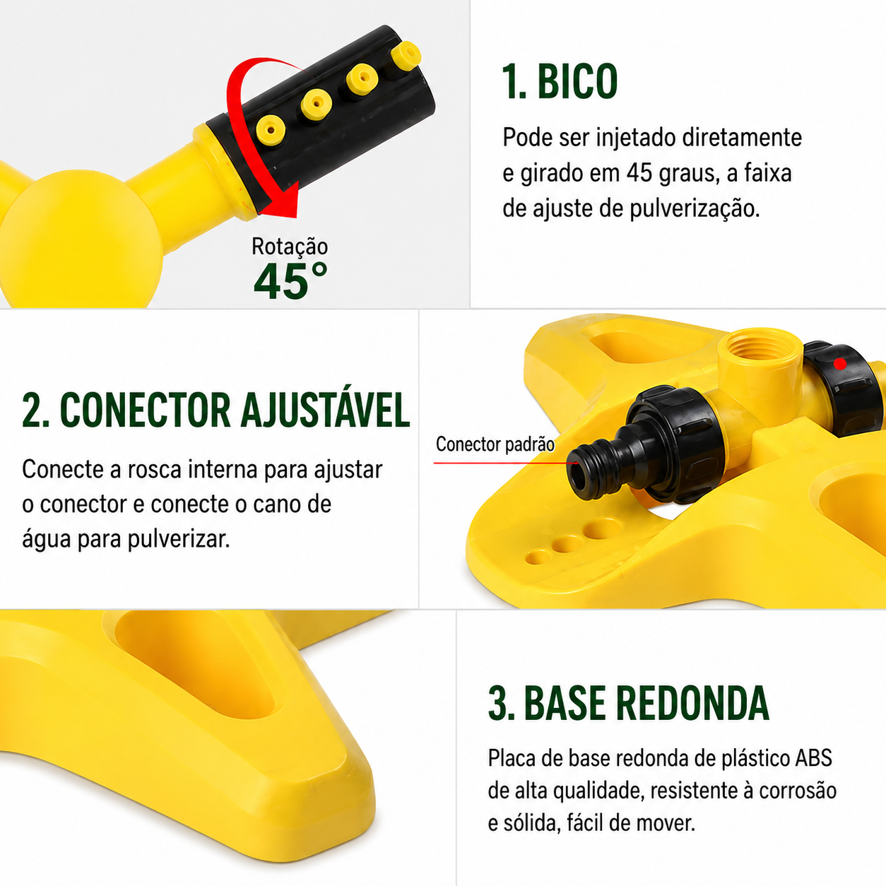 HydroSpin™ 360 | Aspersor Automático para Jardim