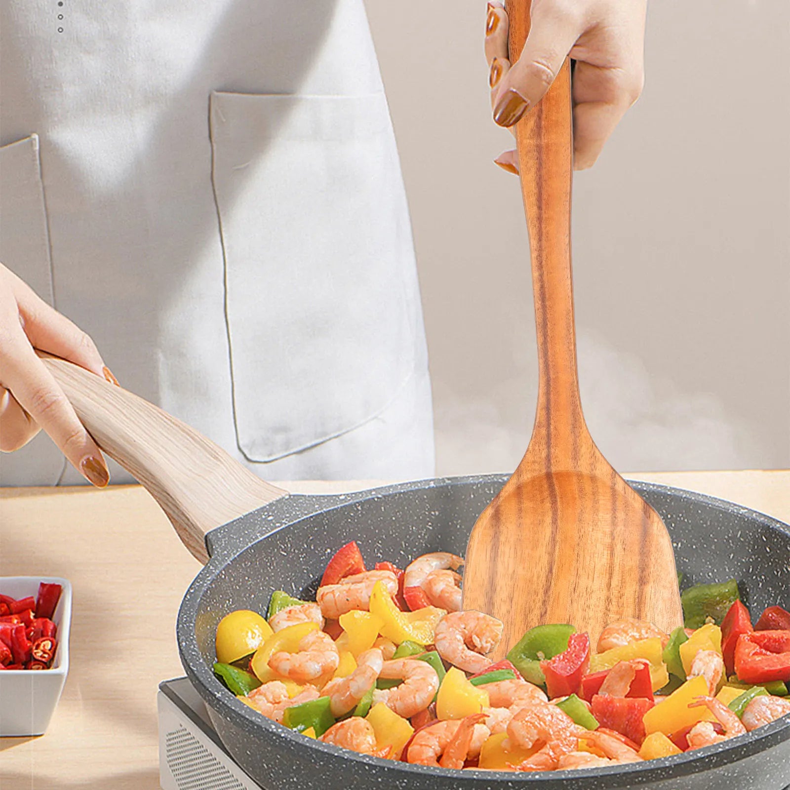 Teak Chef™ | Kit Premium de Utensílios em Madeira