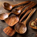 Kit Premium de Utensílios em Madeira