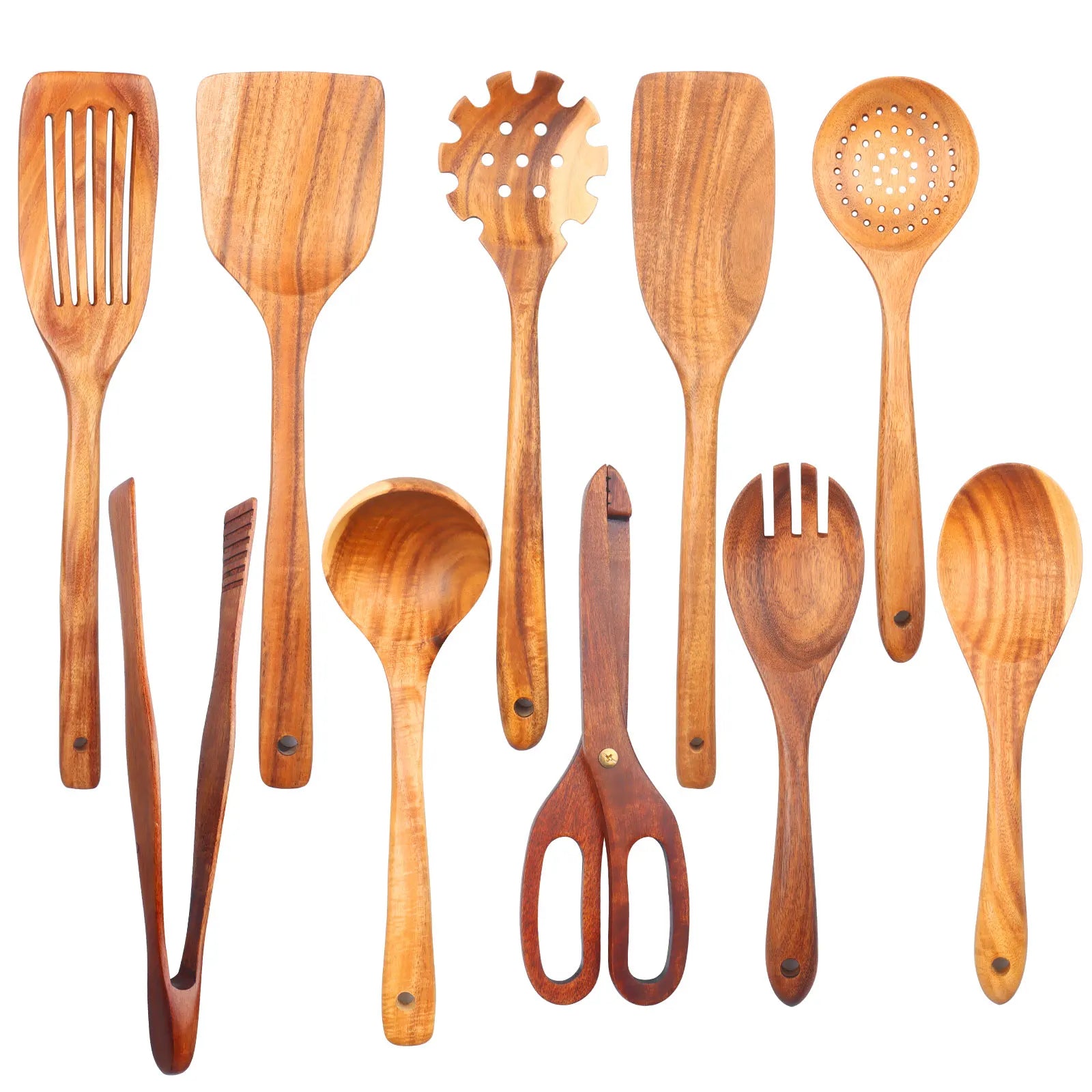 Teak Chef™ | Kit Premium de Utensílios em Madeira