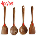 Kit Premium de Utensílios em Madeira