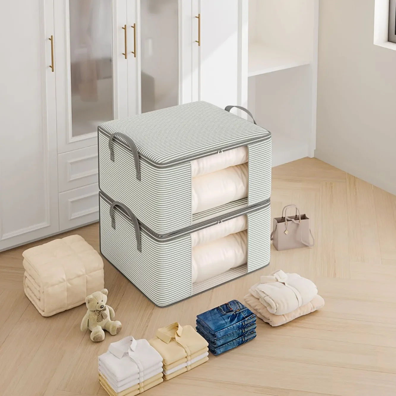 OrganizaBox™ | Organizador Premium para Roupas e Edredons